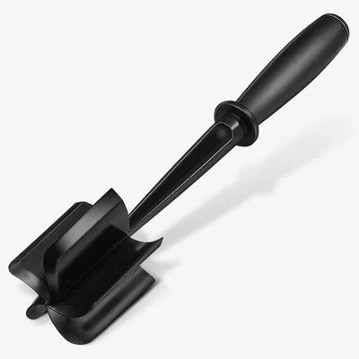 Cheer Collection Heat Resistant Meat Chopper Utensil With 5 Blade Pinwheel Mashing Head In Black