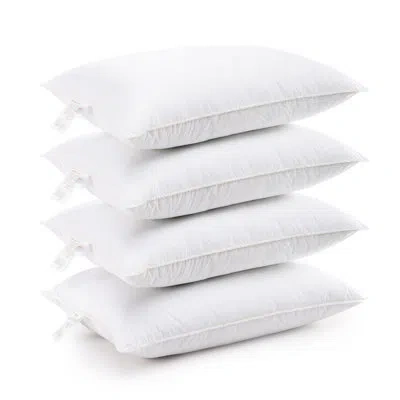 Cheer Collection Hollow Fiber Plush Support Pillow (set Of 2) In White