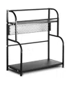 Cheer Collection Kitchen Organizer And Spice Rack In Black