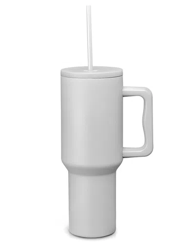 Cheer Collection Large 40oz Hydrate Drink Tumbler With Lid In White