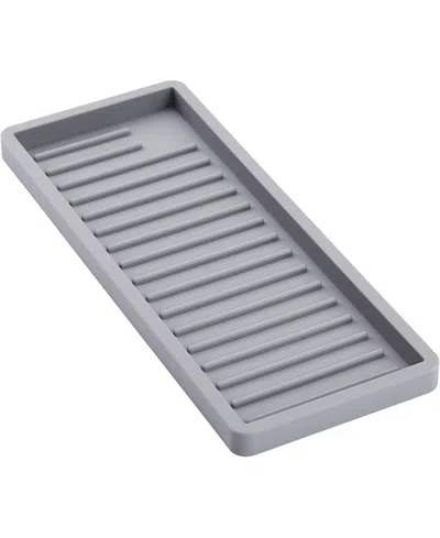 Cheer Collection Soap And Sponge Holder In Gray