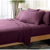 Cheer Collection Luxurious Microfiber Sheet Set In Eggplant