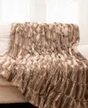 Cheer Collection Luxuriously Soft Faux Fur Design Blanket, 50" X 60"