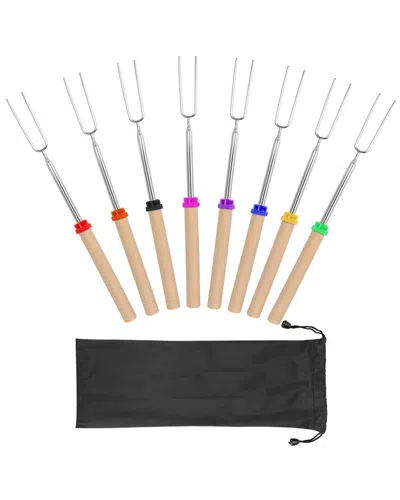 Cheer Collection Marshmallow Roasting Sticks - Set Of 8 In Multi
