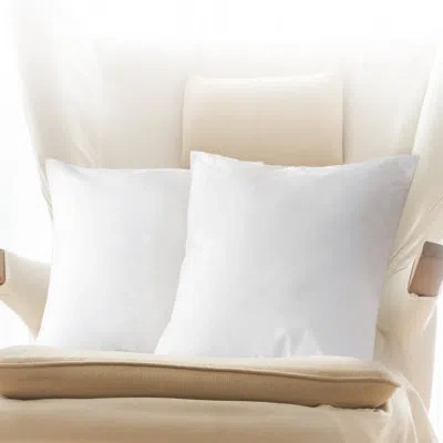 Cheer Collection Microfiber Throw Square Pillow Cover & Insert In White