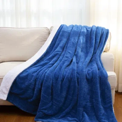 Cheer Collection Mpsbl50x60 Throw Blanket In Blue