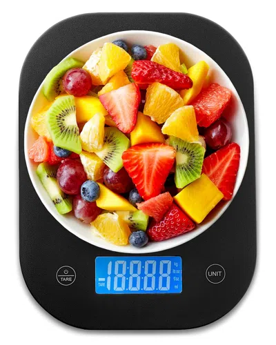 Cheer Collection Multifunctional Kitchen Scale In Black