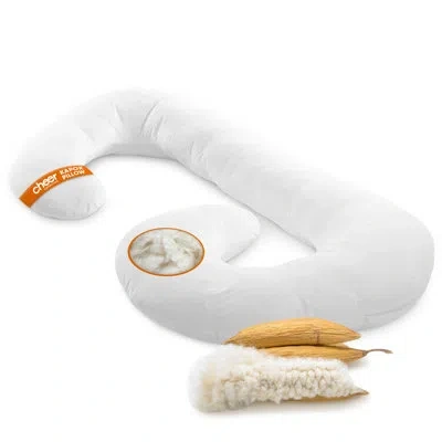 Cheer Collection Natural Fiber Medium Support Pillow In White