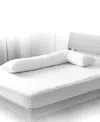 Cheer Collection Natural Kapok L Shape Pillow, 54" X 28" In White