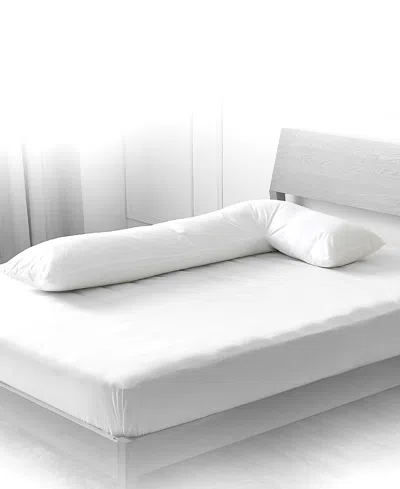 Cheer Collection Natural Kapok L Shape Pillow, 54" X 28" In White