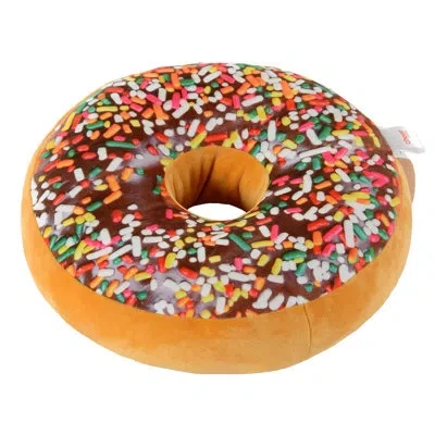 Cheer Collection Reversible Plush Donuts Throw Pillow In Multicolored
