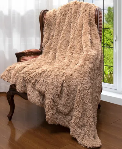 Cheer Collection Shaggy Throw, 50" X 60" In Brown