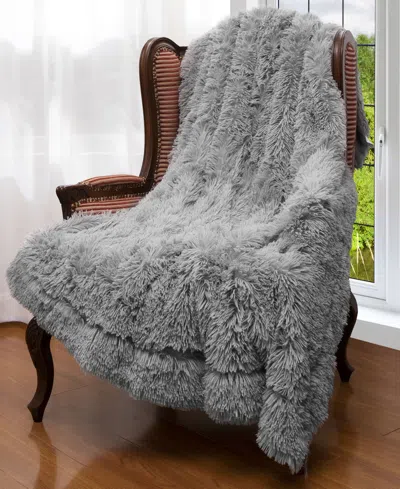 Cheer Collection Shaggy Throw, 50" X 60" In Gray