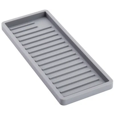 Cheer Collection Silicone Countertop Dish Rack In Gray