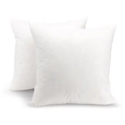 Cheer Collection Square Cotton Pillow Cover And Insert In White