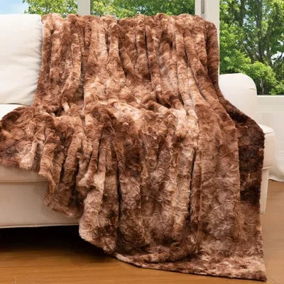 Cheer Collection Throw Blanket In Brown