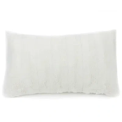 Cheer Collection Tsuguko Faux Fur Pillow Cover In White