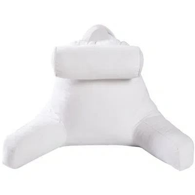 Cheer Collection Tv And Reading Bolster/backrest Pillow Cover & Insert In White