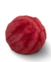 Cheer Collection Ultra Soft Ball Decorative Pillow, 10" X 10" In Red