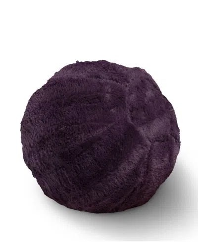 Cheer Collection Ultra Soft Ball Decorative Pillow, 10" X 10" In Purple
