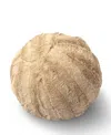 Cheer Collection Ultra Soft Ball Decorative Pillow, 10" X 10" In Neutral