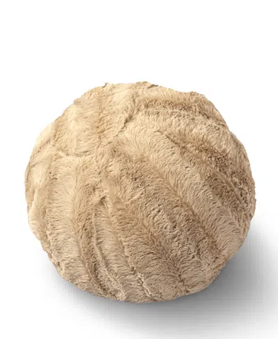 Cheer Collection Ultra Soft Ball Decorative Pillow, 10" X 10" In Sand
