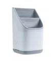 Cheer Collection Utensil Organizer Caddy And Drying Rack With Drip Tray In White