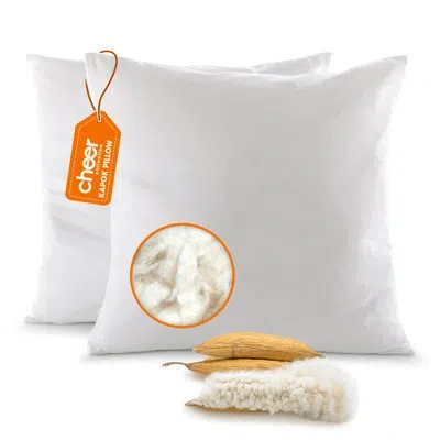 Cheer Collection Wcpl-square Reversible Throw Pillow In White