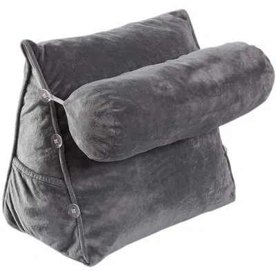 Cheer Collection Wedge Indoor/outdoor Bolster Pillow Cover And Insert In Gray