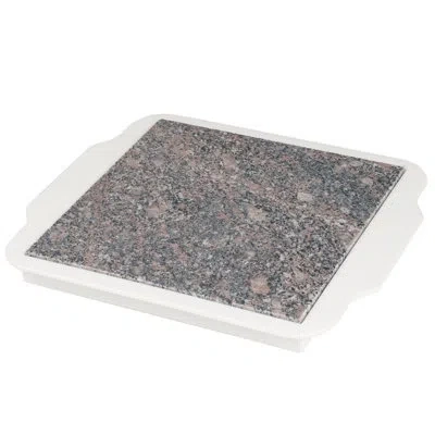 Chef Buddy Food Warmer Plate - Microwavable 9-inch Marble Hot Plate Keeps Food Warm Longer - Great For Parties, In White