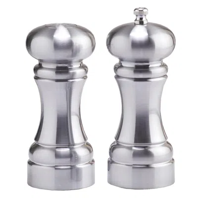 Chef Specialties 94500 5 Inch - 13cm Westinmatte Chrome Finish Pepper Mill Salt Shaker Set