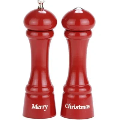 Chef Specialties Merry Christmas Salt And Pepper Shaker Set In Red