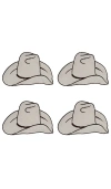 Chefanie Cowboy Hat Cocktail Napkins Set Of 4 In N,a