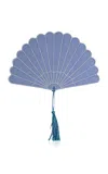 Chefanie Set-of-four Fan Linen Cocktail Napkin In Blue