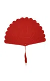 Chefanie Set-of-four Fan Linen Placemats In Red