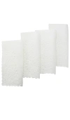 Chefanie White Eyelet Dinner Napkins Set Of 4 In N,a