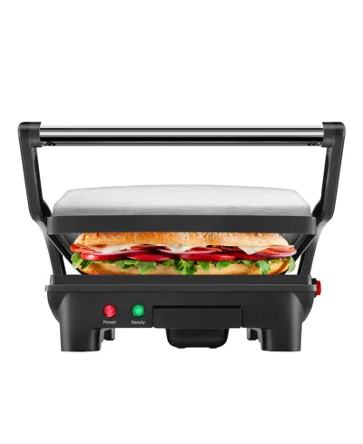 Chefman 4-slice 3-in-1 Panini Press Grill In Black