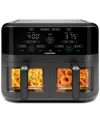 Chefman 6-qt. Digital Dual-cooking Double-basket Air Fryer In Black