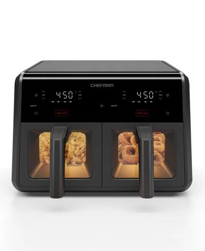 Chefman Turbofry 9-quarts Dual-basket Air Fryer In Black