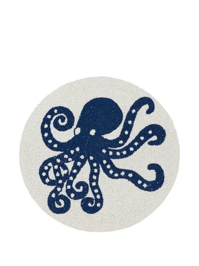 Chehoma Octopus-motif Beaded Placemat In Neutral
