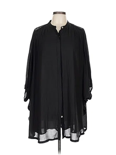 Pre-owned Chelsea & Theodore 3/4 Sleeve Blouse In Black
