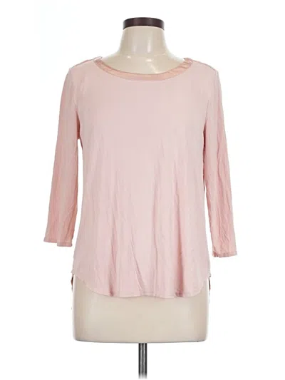 Pre-owned Chelsea & Theodore 3/4 Sleeve Top Pink Boatneck Tops