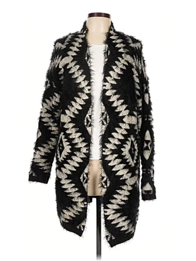 Pre-owned Chelsea & Theodore Cardigan Sweater In Black