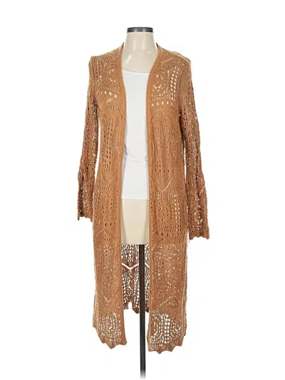 Pre-owned Chelsea & Theodore Cardigan Sweater In Brown