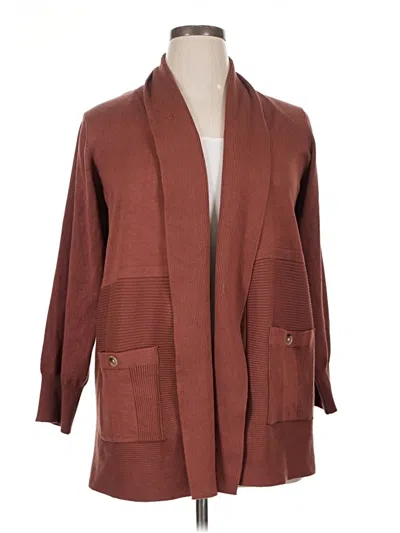 Pre-owned Chelsea & Theodore Cardigan Sweater In Brown
