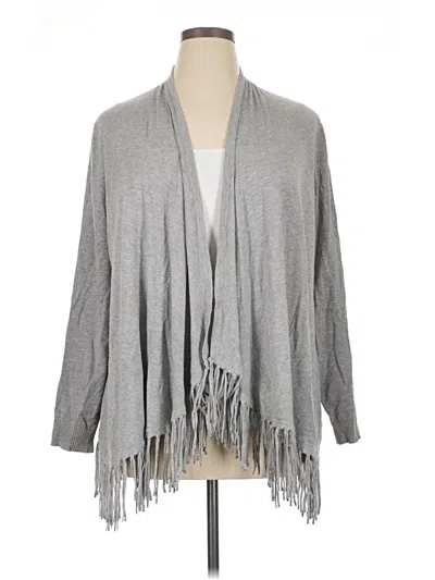 Pre-owned Chelsea & Theodore Cardigan Sweater In Gray