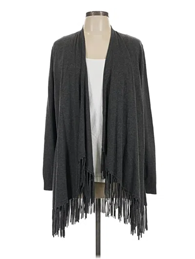 Pre-owned Chelsea & Theodore Cardigan Sweater In Gray