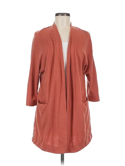 Pre-owned Chelsea & Theodore Cardigan Sweater In Orange