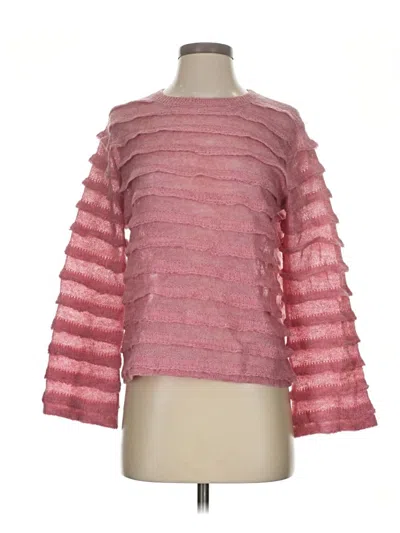 Pre-owned Chelsea & Theodore Cardigan Sweater In Pink