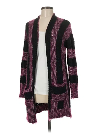Pre-owned Chelsea & Theodore Cardigan Sweater In Purple